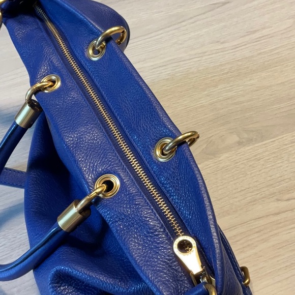 Marc by Marc Jacobs Too Hot To Handle Hobo Pebbled Leather Shoulder Bag Blue - Picture 3 of 16